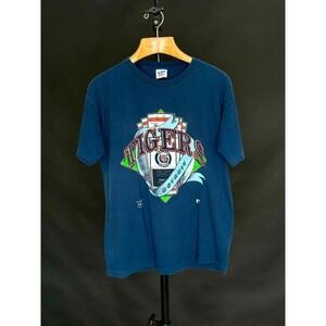 1991 Vintage Detroit Tigers Shirt Mens XL Official Fan Blue Made In USA T-Shirt